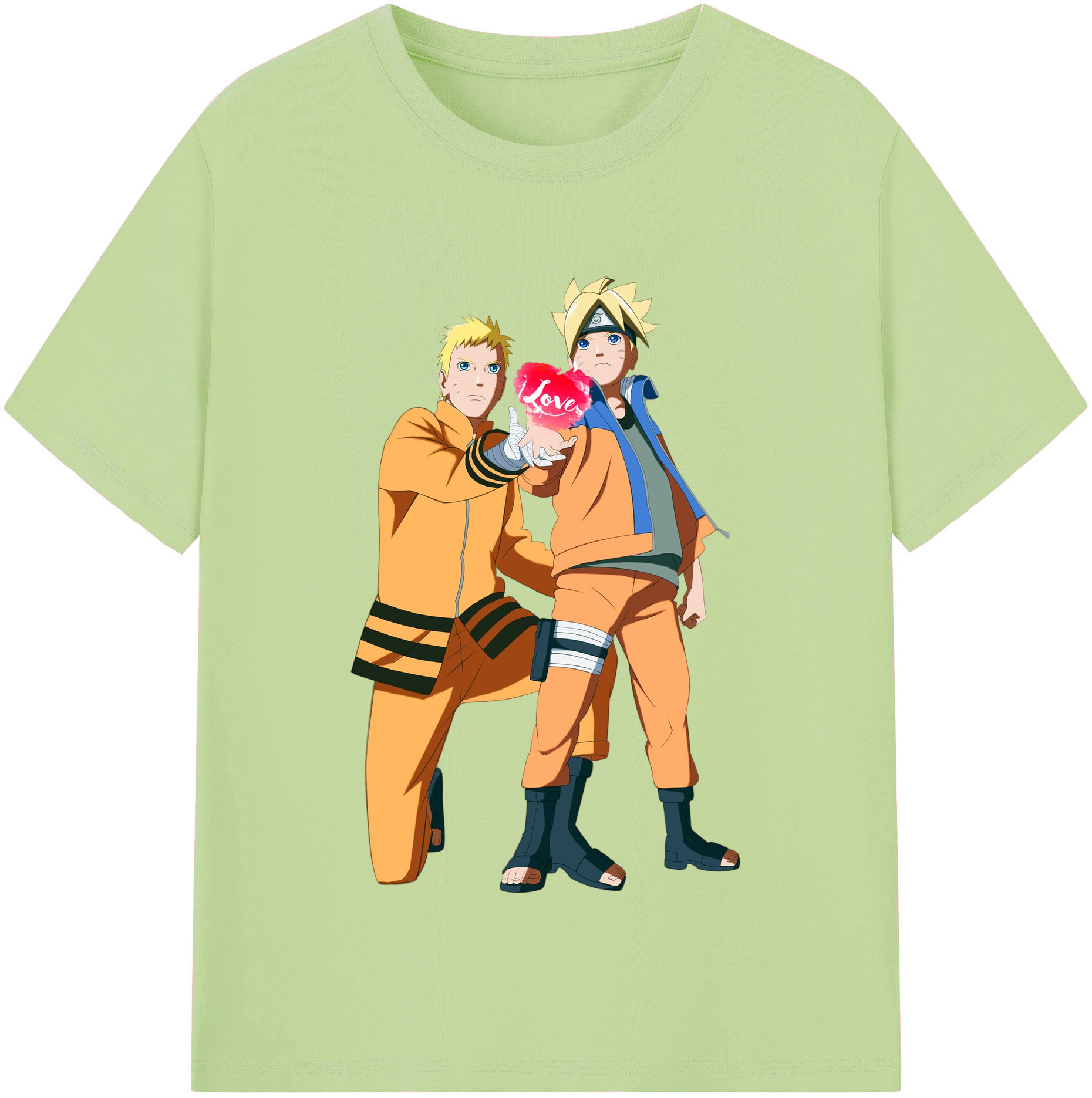 （画像用） NARUTO -ナルト- うずまき ボルト Uzumaki Boruto 綿100％半袖Tシャツ（フロントプリント）